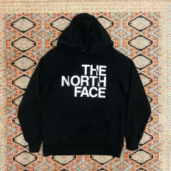 THE NORTH FACE ザ・ノース・フェイス 文字ロゴ ブラック 起毛 フード付きTシャツ レディース Mサイズ