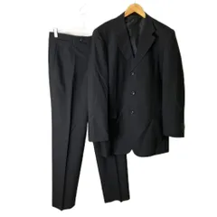 ミスタージュンコ Mr.JUNKO ウール スーツ セットアップ ジャケット パンツ シャドーストライプ ブラック ■GY43