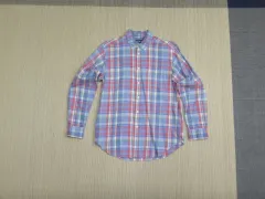 (L) POLO RALPH LAUREN レディース マドラスチェック 長袖 コットンシャツ