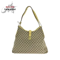 美品 GUCCI グッチ ニュージャッキー ベージュ イエロー ゴールド金具 GGキャンバス 109190 ホーボー ショルダーバッグ レディース 506012【中古】