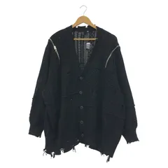 【中古】HARE BIGダメージZIPカーディガン サイズF 黒 ハレ[91]