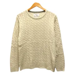 アーバンリサーチ URBAN RESEARCH ケーブルニット セーター クルーネック ウール混 長袖 38 白 アイボリー