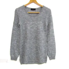 アンタイトル ニット トップス 長袖 チュニック モヘヤ混 日本製 レディース 2サイズ グレー UNTITLED 【中古】