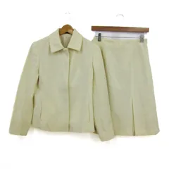 イネド セットアップ 上下セット ジャケット プリーツスカート 日本製 レディース 3サイズ クリーム INED 【中古】