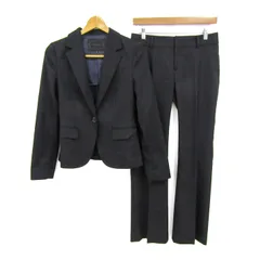 アンタイトル スーツ セットアップ  上下セット ジャケット パンツ シルク混 日本製 レディース 2サイズ ブラック UNTITLED 【中古】