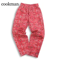 cookman クックマン 通年 ペイズリー総柄★ イージー テーパード シェフ パンツ Sz.M メンズ
