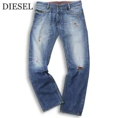 イタリア製★ DIESEL ディーゼル 【IAKOP 0815K】 ダメージ加工★ スリム テーパード デニム パンツ ジーンズ Sz.30 メンズ