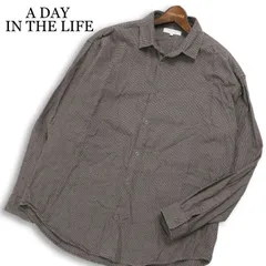 A DAY IN THE LIFE ユナイテッドアローズ 秋冬 ハウンドトゥース★ 千鳥格子 長袖 ネル シャツ Sz.L メンズ