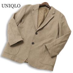 90s OLD UNIQLO 紺タグ ベロア テーラードジャケット イタリア生地 