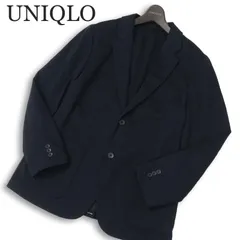 23AW★ UNIQLO ユニクロ 通年★ コンフォート 2B アンコンテーラード ジャケット ブレザー Sz.L メンズ 紺 ネイビー
