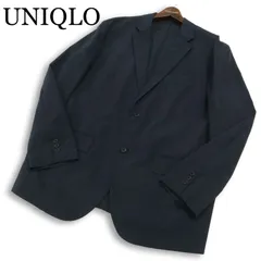 UNIQLO ユニクロ 通年 感動ジャケット★ ウルトラライト コットンライク  テーラード ジャケット Sz.3XL メンズ 紺 大きい