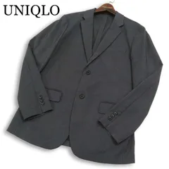 UNIQLO ユニクロ 通年 感動ジャケット★ ウールライク テーラード ジャケット Sz.L メンズ 灰 グレー
