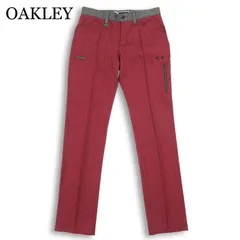 OAKLEY オークリー スカルコレクション★ 通年 スカル刺繍 ストレッチ★ スリム スラックス パンツ Sz.32 メンズ ゴルフ