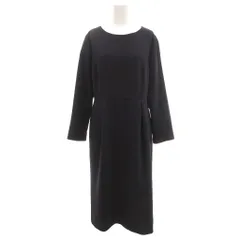 プラステ PLST ワンピース ロング 長袖 無地 L 紺 ネイビー /YJ ■YHS16