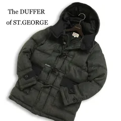 The DUFFER of ST.GEORGE ダファー 秋冬★ ダウン ヘリンボーン柄 ダッフル コート Sz.S メンズ