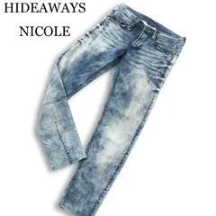 HIDEAWAYS NICOLE ハイダウェイ ニコル USED加工★ 通年 ストレッチ スキニー デニム パンツ ジーンズ  Sz.44 メンズ