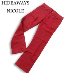 HIDEAWAYS NICOLE ハイダウェイ ニコル 通年★ バイロフト ストレッチ デニム パンツ ジーンズ Sz.44 メンズ 赤