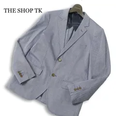 THE SHOP TK タケオキクチ 通年 アンコン★ サマー テーラード ジャケット シングル 2ボタン Sz.M メンズ ブルー系