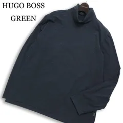HUGO BOSS GREEN ヒューゴボス グリーン 通年 ストレッチ★ ボーダー Tシャツ カットソー Sz.XL メンズ ゴルフ 紺 ネイビー
