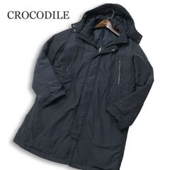 CROCODILE ダウンジャケット ネイビー - メルカリ