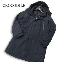 CROCODILE クロコダイル 秋冬★ フーディー ダウン コート Sz.M　メンズ ネイビー