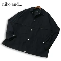 niko and... ニコアンド 通年★ オーバーサイズ ワイド ジャケット Sz.4　メンズ 黒 大きいサイズ