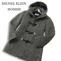美品★ MICHEL KLEIN HOMME ミッシェルクラン オム ardites 伊製生地★ ウール ニット 中綿 ダッフル コート Sz.48　メンズ