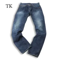 TK タケオキクチ USED加工★ スリム ストレート デニム  パンツ ジーンズ Sz.1　メンズ 日本製のサムネイル