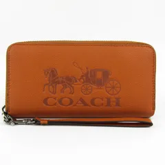 コーチ 長財布 ホースアンドキャリッジ 小銭入れあり ウォレット ブランド レディース キャメル COACH 【中古】