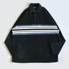 1990s Diversion velours polo shirt　check × stripe　ベロアポロシャツ