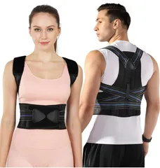 LMLSHOU 猫背ベルト（L） 姿勢サポーター 姿勢ベルト 背筋ベルト 背中サポーター 背筋 肩甲骨 通気性優れ 装着簡単 調節可伸縮ベルト 男女兼用 背筋ベルト 巻き肩対応 家庭用・出掛け用 ギフト プレゼント