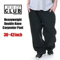 【新品・未使用】【ブラック／黒】プロクラブ デニムパンツ メンズ 大きいサイズ PRO CLUB ヘビーウェイト デニム ダブルニー ペインターパンツ ワークパンツ カーペンター パンツ ジーンズ Gパン 厚手 ゆったり USA ブランド 44pc0504のサムネイル