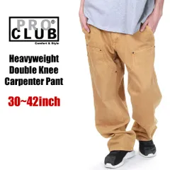 【新品・未使用】【ゴールド】プロクラブ デニムパンツ メンズ 大きいサイズ PRO CLUB ヘビーウェイト デニム ダブルニー ペインターパンツ ワークパンツ カーペンター パンツ ジーンズ Gパン 厚手 ゆったり USA ブランド 44pc0504のサムネイル