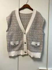 ツイードニットベスト