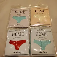 プレジャージーン　【4枚セット】　ショーツ　ミント　アイボリー　Mサイズ　レッド　ミント　Lサイズ