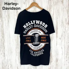 Harley-Davidson ハーレーダビッドソン 両面プリント Tシャツ ブラック メンズ 半袖 トップス