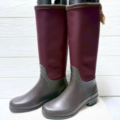 AIGLE エーグル ミスジュリエット レインブーツ ロングブーツ 39 ワインレッド 24.5cm