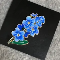 ピンバッジ 勿忘草 花 ラペルピン