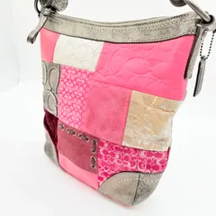 【良品】COACH shoulder Y2K signature  コーチ パッチワークショルダーバッグ シグネチャー
