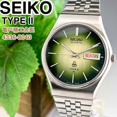 [亀戸精工舎製] SEIKO TYPE Ⅱ デイデイト グラデーション文字盤 メンズ腕時計 4336-8040 美品 新品電池
