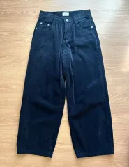 ワイドコーデュロイパンツ ネイビー カラー