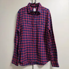 Gap アメリカン フランネル チェック シャツ L (100)
