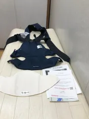 美品 送料無料 BABYBJORN ベビービョルン MINI メッシュ ネイビー 新生児対応 軽量 抱っこひも 抱っこ紐 簡単装着 通気性　250914-1