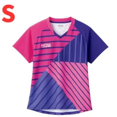 【新品・半額】卓球 ゲームシャツ ユニフォーム スイッチングライン レディス ゲームシャツ S ヴィクタス VICTAS ピンク ホットピンク 612112 ユニホーム 333