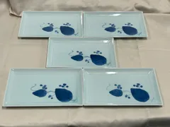 たち吉　長角皿　5枚セット　ブドウ柄