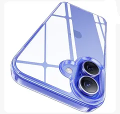 ★【極々透明感・2026年革新耐黄変技術】CASEKOO iPhone 16 用 ケース クリア 耐衝撃 米軍MIL規格 黄変防止 ストラップホール付き ワイヤレス充電対応 アイフォン16用ケース 6.1インチ 「KORI」（クリスタルブルー）