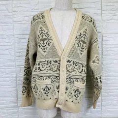 element of SIMPLE LIFE エレメント オブ シンプル ライフ ニット カーディガン ノルディック柄 サイズM ウール【F2-5842】