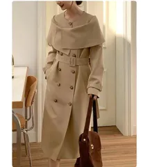 綺麗め トレンチコート ジャケット ロング丈 お上品