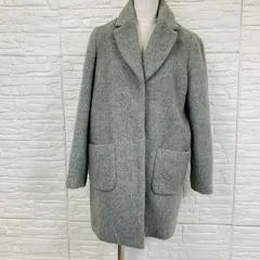 NATURAL BEAUTY BASIC ナチュラルビューティーベーシック チェスターコート ウール混 ライトグレー サイズS【F2-5848】のサムネイル