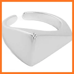 【新品】 シルバー シルバー925 本物 オープン リング 指輪 幾何学デザイン メンズ レディース シンプル 太め 巾着付き カジュアル おしゃれ 可愛い かっこいい 人気 ブランド ジュエリー アクセサリー 輝く 軽量 上品 ヴィンテージ フリーサイズ 1